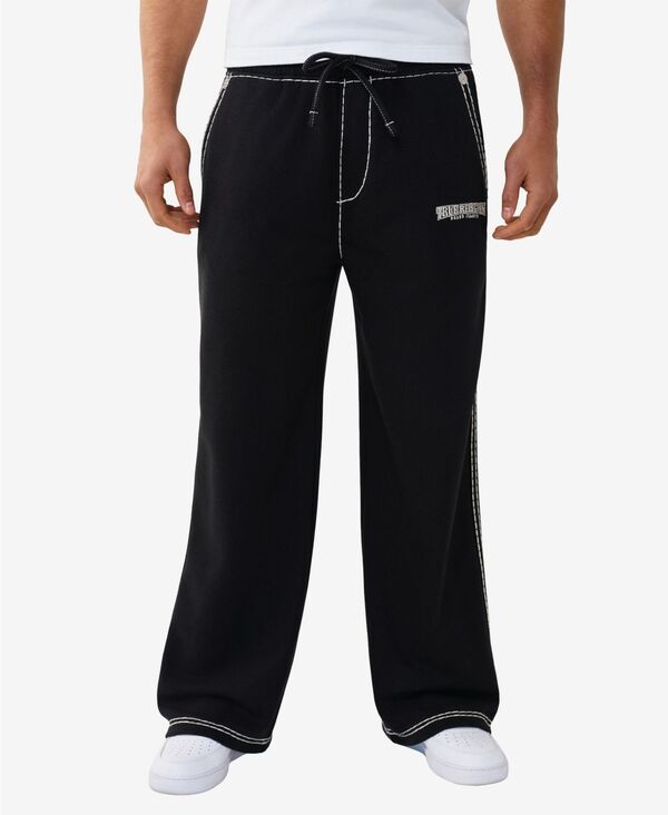 トゥルーレリジョン メンズ ボトムス カジュアルパンツ スウェットパンツ True Religion Men's Regular-Fit Sweatpants Jet Black ブラック
