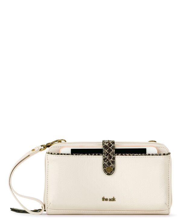 ザサック レディース アクセサリー ＰＣ・モバイルギアケース レザー The Sak Women's Iris Leather Convertible Crossbody Bag Stone Snake Block ストーン