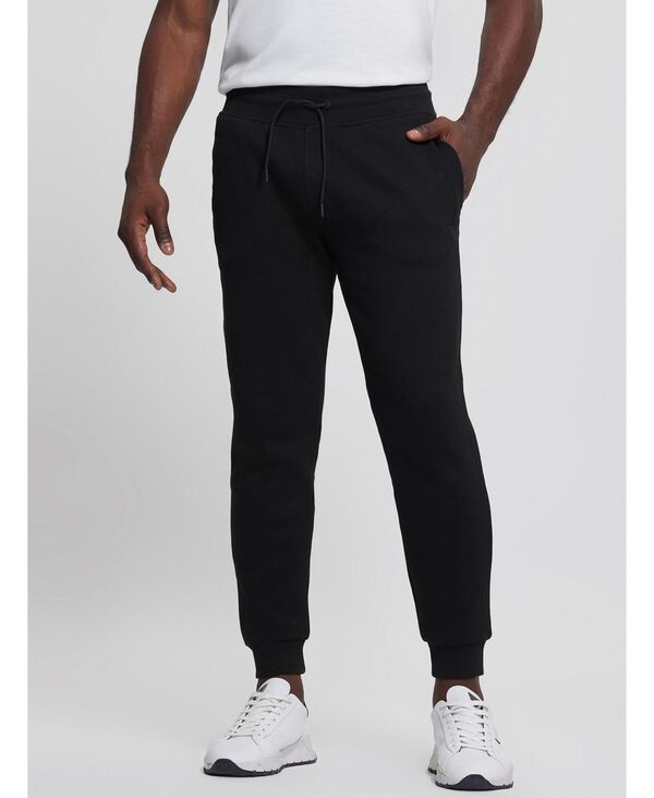 ゲス メンズ ボトムス カジュアルパンツ ロゴ GUESS Men's Aldwin Logo Pants Jet Black ブラック