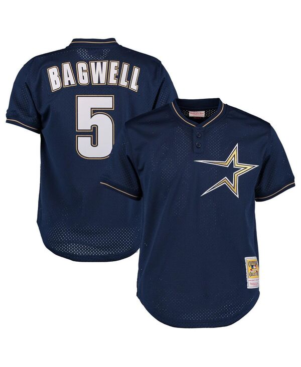 ミッチェル&ネス メンズ トップス シャツ メッシュ ジャージー Mitchell & Ness Men's Jeff Bagwell Navy Houston Astros Cooperstown 1997 Mesh Batting Practice Jersey Navy ネイビー