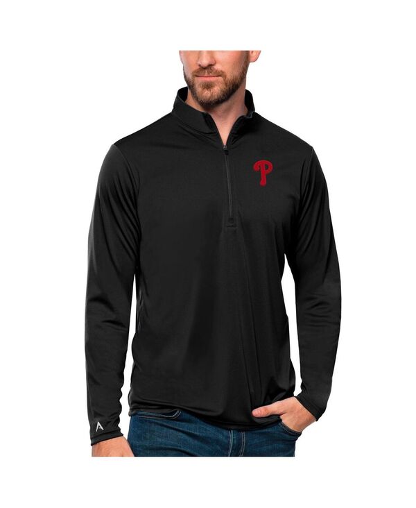アンティグア メンズ アウター パーカー・スウェット Antigua Men's Black Philadelphia Phillies Tribute Quarter-Zipullover Top Black ブラック