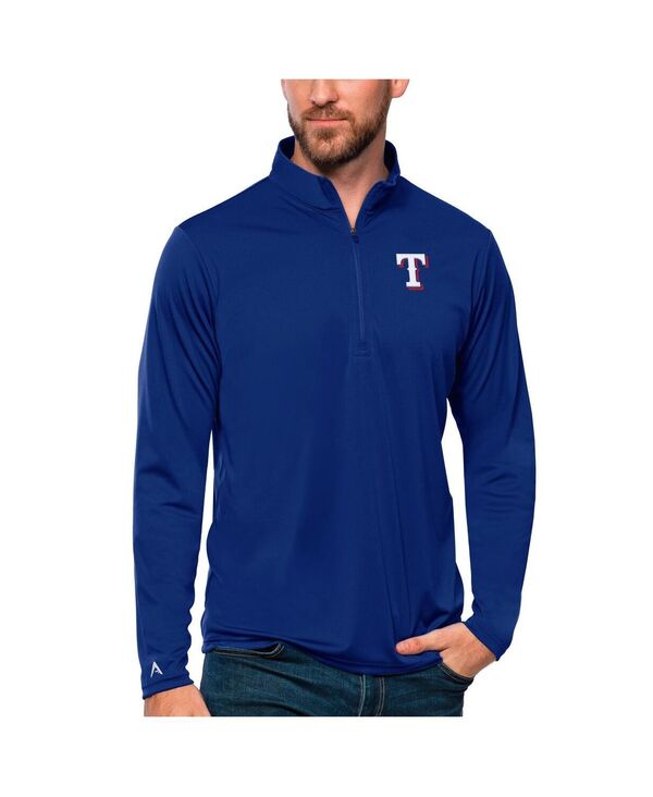 アンティグア メンズ アウター パーカー・スウェット Antigua Men's Royal Texas Rangers Tribute Quarter-Zipullover Top Royal