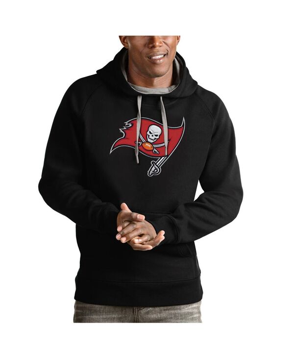 アンティグア メンズ アウター パーカー・スウェット Antigua Men's Black Tampa Bay Buccaneers Victory Pullover Hoodie Black ブラック