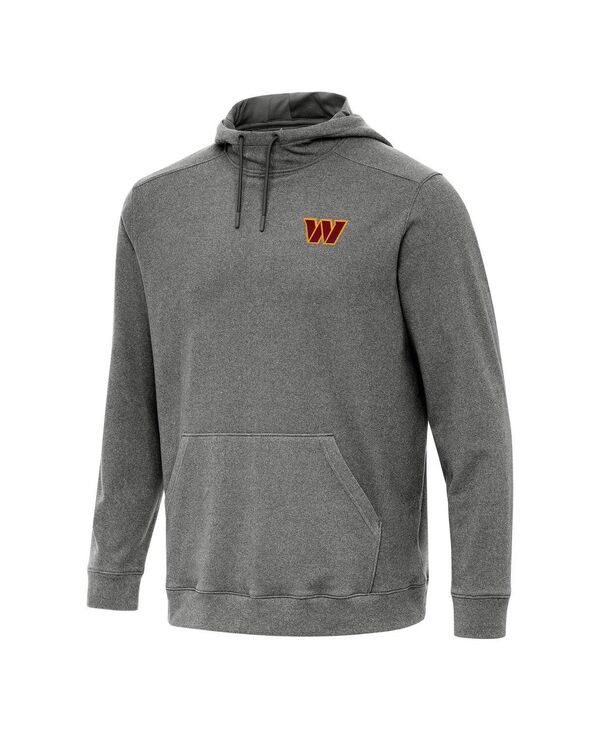 アンティグア メンズ アウター パーカー・スウェット Antigua Men's Heather Black Washington Commanders Cloud Pullover Hoodie Charcoal チャコール