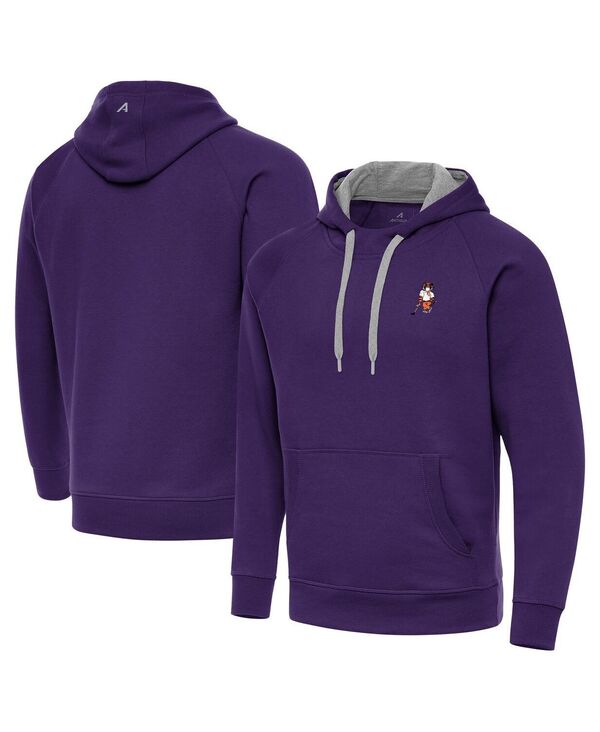 アンティグア メンズ アウター パーカー・スウェット Antigua Men's Purple Clemson Tigers Golfer Victory Raglan Pullover Hoodie Purple パープル
