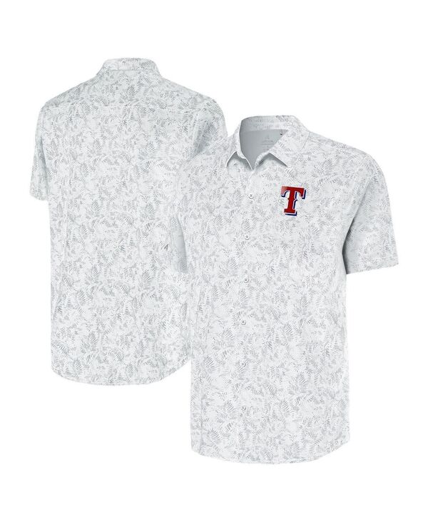 アンティグア メンズ トップス シャツ Antigua Men's Whitexas Rangers Lush Button-Up Shirt White ホワイト