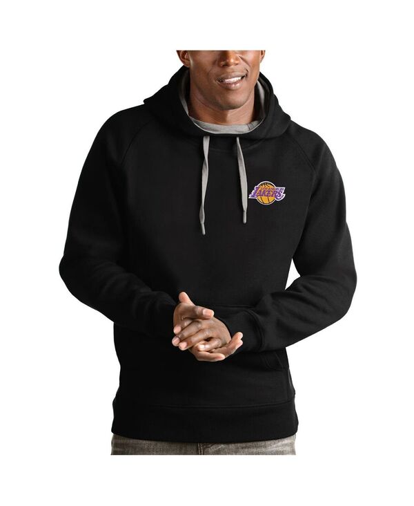 アンティグア メンズ アウター パーカー・スウェット Antigua Men's Black Los Angeles Lakers Victory Pullover Hoodie Black ブラック