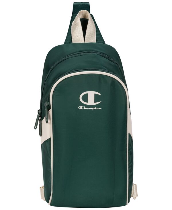 チャンピオン メンズ バッグ プリント ロゴ Champion Men's Printed Logo Sling Bag Dark Green グリーン|ReVida 店
