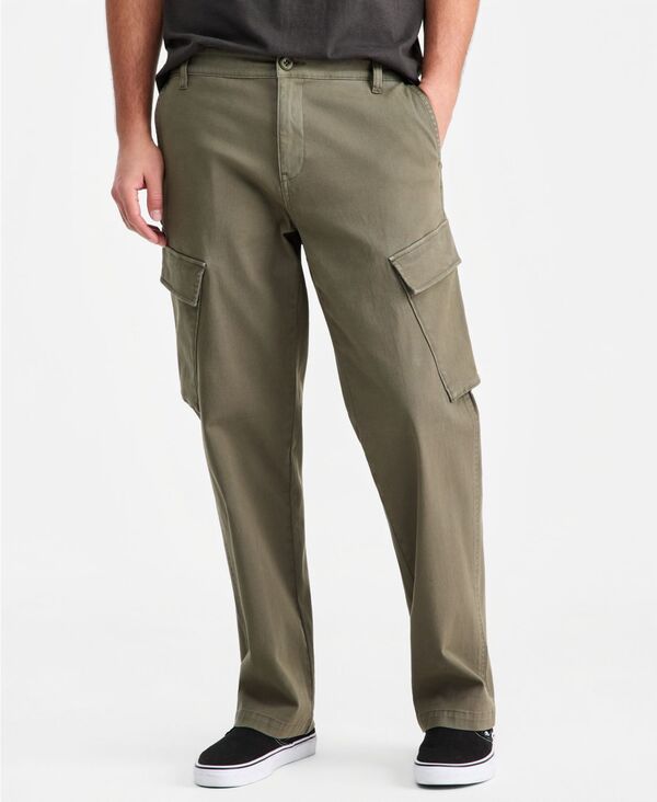 サンストーン メンズ ボトムス カジュアルパンツ カーゴパンツ コットン Sun + Stone Men's Cotton-Blend Angled Cargo Pants Macy's Exclusive Simple Sage セージ