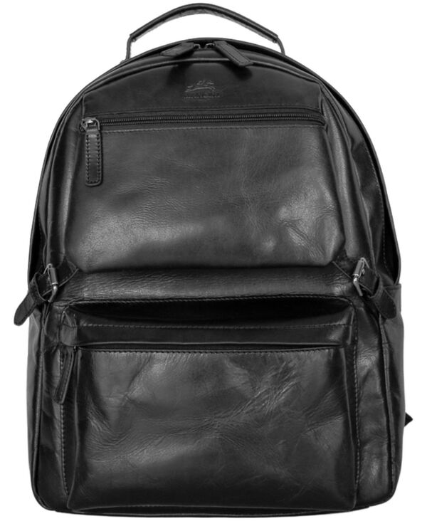 マンシーニ メンズ 御徒面子 うしろ側容器に並べる・背嚢 Mancini Men\u0027s Zippered Backpack Black 黒いこと