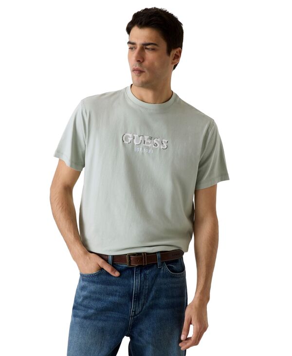 ゲス メンズ トップス Tシャツ クルーネック コントラスト ロゴ GUESS Men's Logo Contrast Crewneck T-Shirt Sweet Mint ミント