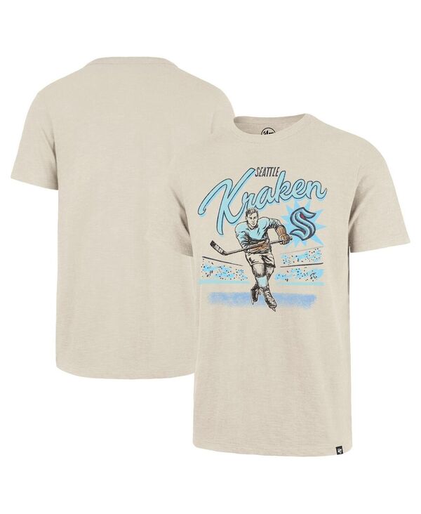 47 ブランド メンズ トップス Tシャツ '47 Brand Men's Natural Seattle Kraken Hockey Player Golden Age Scrum T-Shirt Natural