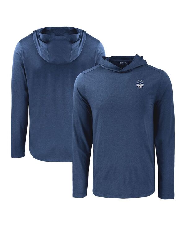 カッターアンドバック メンズ アウター パーカー・スウェット Cutter & Buck Men's Navy UConn Huskies Coastlinepicomfort Eco Long Sleeve Hoodie Navy ネイビー