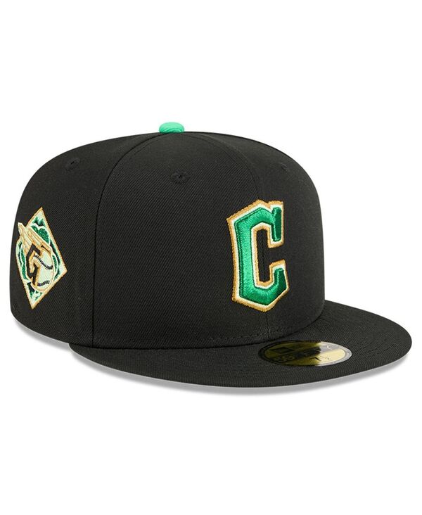 ニューエラ メンズ アクセサリー 帽子 New Era Men Black Cleveland Guardians 2026 St. Patrick Day 59FIFTY Fitted Hat Black ブラック