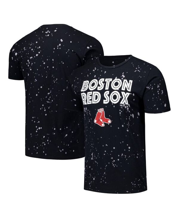 マジェスティック メンズ トップス Tシャツ Majestic Threads Men's Black/White Boston Red Sox Splatter T-Shirt Black White ホワイト