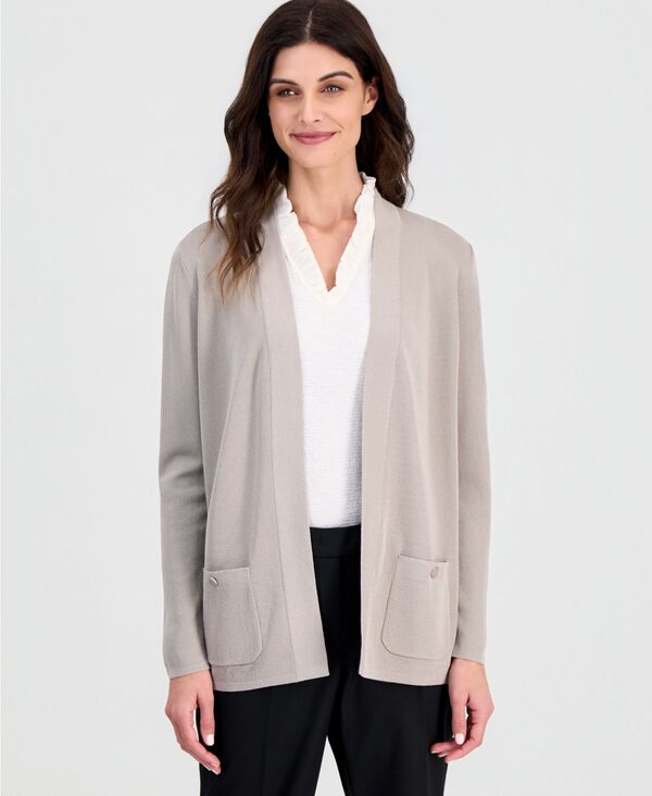 アンクライン レディース アウター ニット・セーター プチ カーディガン Anne Klein Petite Malibu Cardigan Porcini