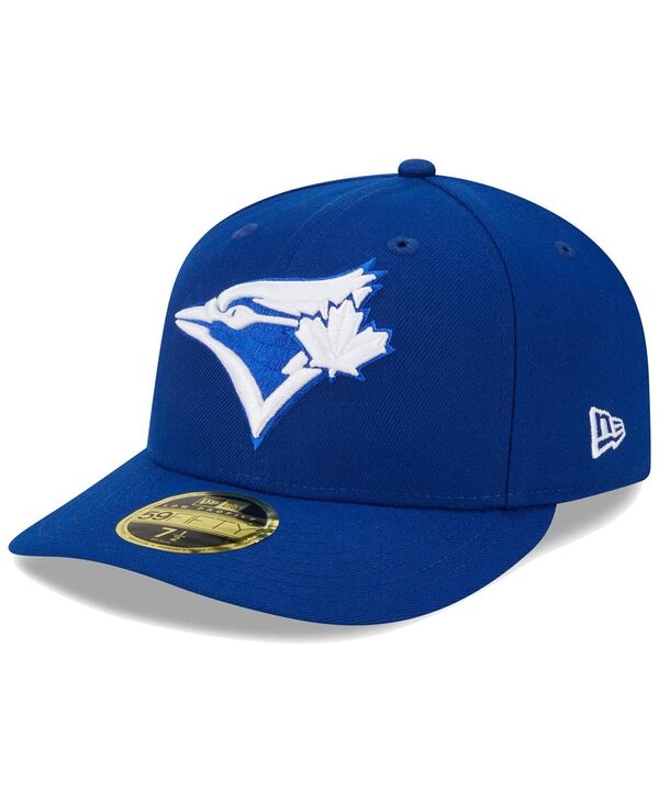 ニューエラ メンズ アクセサリー 帽子 ロゴ New Era Men's Royal Toronto Blue Jays White LogoLow Profile 59FIFTY Fitted Hat Royal ホワイト|ReVida 店