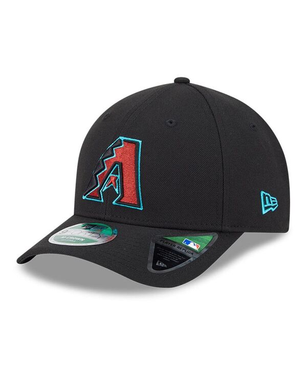 ニューエラ メンズ アクセサリー 帽子 New Era Men's Black Arizona Diamondbacks Playereplica 9FORTY Adjustable Hat Black ブラック|ReVida 店
