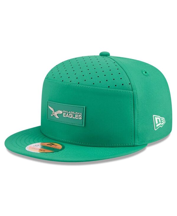 ニューエラ メンズ アクセサリー 帽子 New Era Men's Kelly Green Philadelphia Eagles 2025 Sideline Throwback Split Panel 9FIFTY Snapback Hat Kelly Green グリーン
