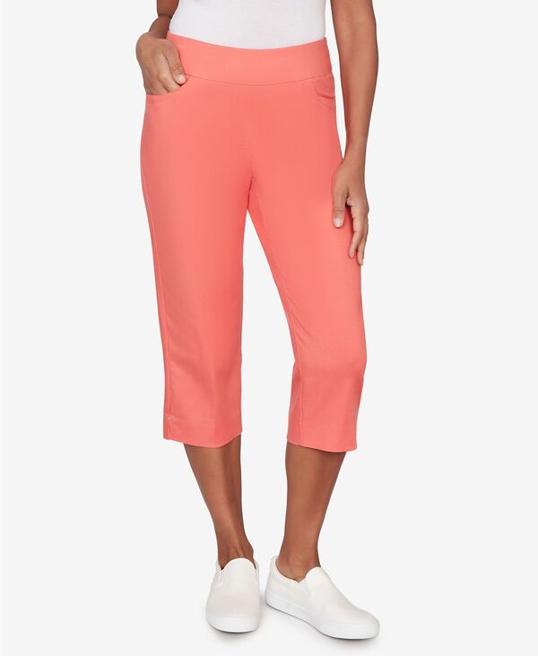 アルフレッド ダナー レディース ボトムス カジュアルパンツ プチ キャップ Alfredunner Petite Resort Living Smooth Waist Easy Pull-On Capri Pants Tangerine タンジェリン