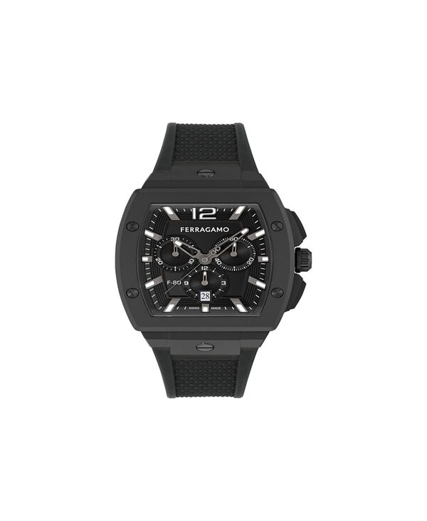 フェラガモ メンズ アクセサリー 腕時計 Tシャツ Ferragamo Men's Black Stainlessteel Bracelet Watch 42mm Black ブラック