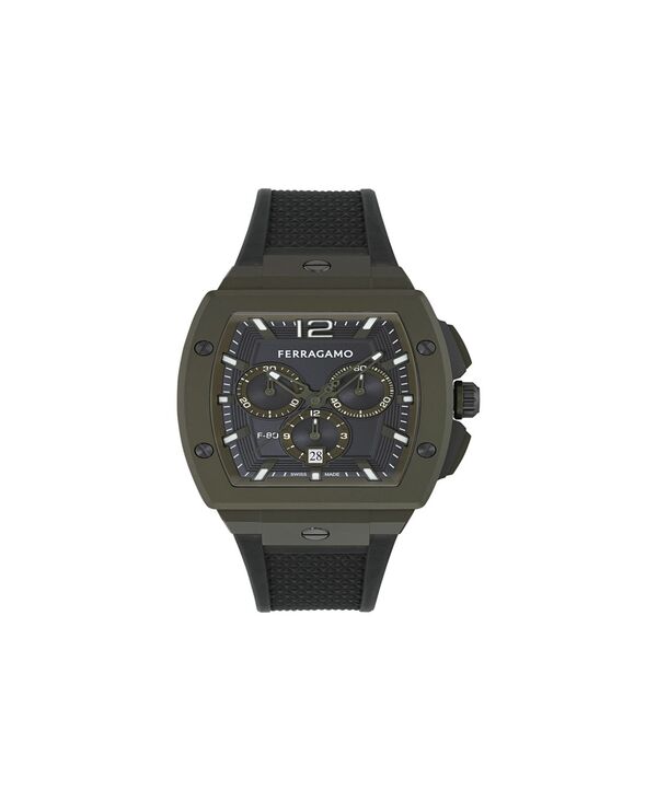フェラガモ メンズ アクセサリー 腕時計 Tシャツ Ferragamo Men's Green Stainlessteel Bracelet Watch 42mm Green グリーン