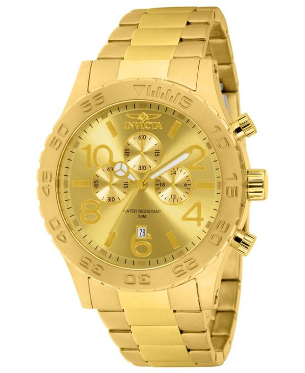インビクタ メンズ アクセサリー 腕時計 Invicta Men 1270 Specialty Quartz Chronograph Dial Watch Gold ゴールド