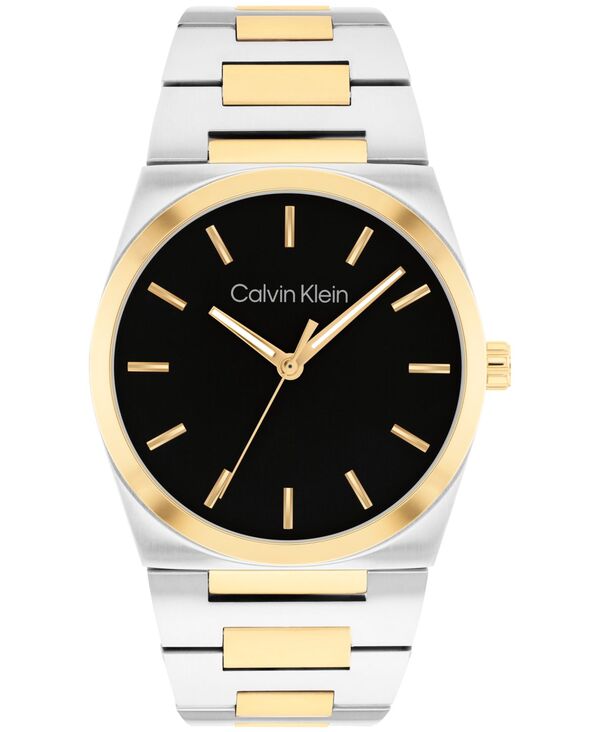 カルバンクライン メンズ 佩び物 ウォッチ プルオーバー Calvin Klein Men\u0027s CK Empower Two Tone Stainlessteel Bracelet Watch 40粍 Black 黒いこと