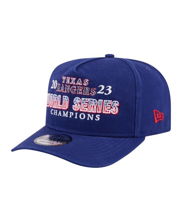 ニューエラ メンズ アクセサリー 帽子 New Era Men's Royal Texas Rangers 2023 World Series Champions Historic 9FIFTY A-Frame Snapback Hat Royal