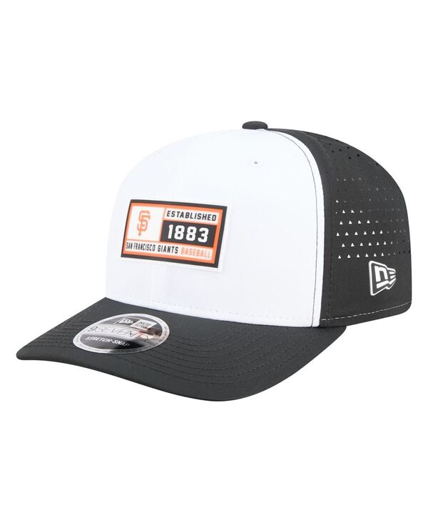 ニューエラ メンズ アクセサリー 帽子 New Era Men's White/Black San Francisco Giants Established Patch 9SEVENTY Adjustable Hat White Black ホワイト