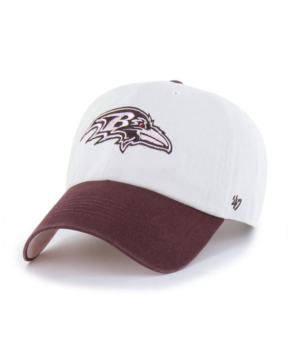 47 ブランド メンズ アクセサリー 帽子 '47 Brand Men's and Women'stone/Burgundy Baltimore Ravens Love Letter Clean Up Adjustable Hat Stone Burgundy バーガンディ|ReVida 店