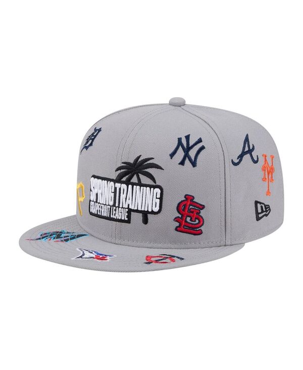 ニューエラ メンズ アクセサリー 帽子 New Era Men's Gray 2026 Spring Trainingrapefruit League Scattered 9FIFTY Adjustable Hat Gray グレー