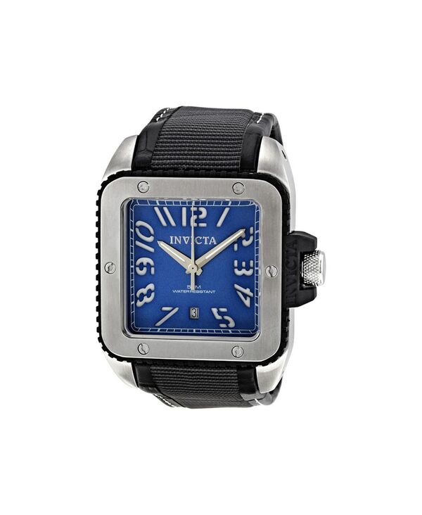 インビクタ メンズ 佩び物 ウォッチ Invicta Men\u0027s 1456 Cuadro Quartz Dial Watch Black 黒いこと