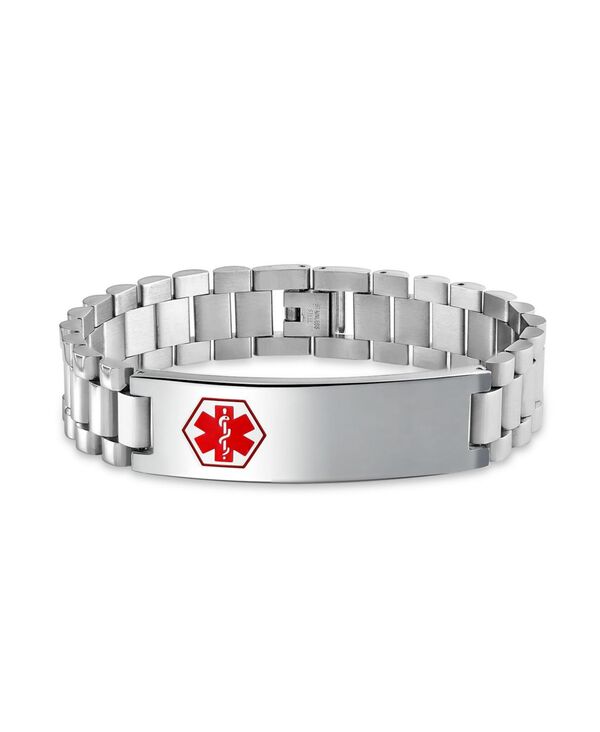 ブリング レディース アクセサリー ブレスレット・バングル・アンクレット Tシャツ Bling Jewelry Blank Medical Identification Medical ID Band Link Bracelet Stainlessteel 8.5 Inch Silver tone シルバー|ReVida 店