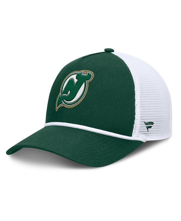 ファナティクス メンズ アクセサリー 帽子 ジャージー Fanatics Men's Green/White New Jersey Devils Bermuda-Frame Adjustable Hat Green White ホワイト｜ReVida 店