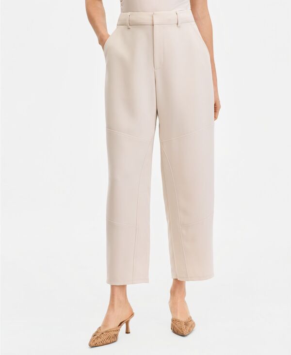 アイ.エヌ.シー インターナショナル コンセプト レディース ボトムス カジュアルパンツ アンクル I.N.C. International Concepts Women's Barrel-Leg Ankle Pants Macy's Exclusive Soft Cream クリーム