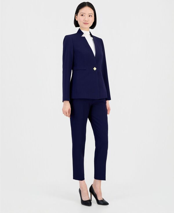 タハリエーエスエル レディース ボトムス カジュアルパンツ Tahari ASL Women's Notched One-Button Pantsuit Midnight｜ReVida 店