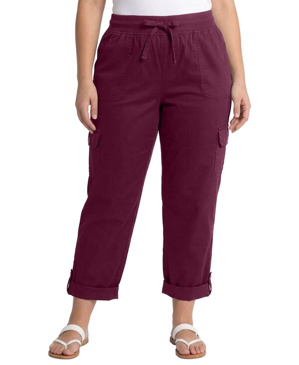 ウーマン ウィズイン レディース ボトムス カジュアルパンツ カーゴパンツ キャップ Woman Within Women's Within Convertiblength Cargo Pant/Capri Deep claret