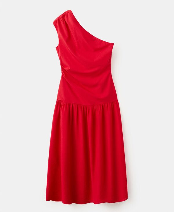 マンゴ レディース トップス ワンピース アシンメトリー プリーツ MANGO Women's Asymmetrical Pleatedress Red レッド 20,060円