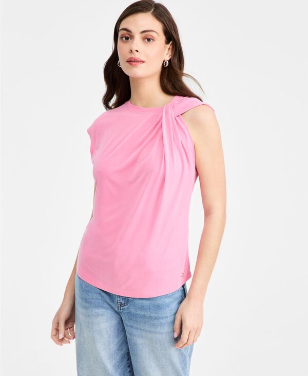 ナウティカ レディース トップス タンクトップ Nautica Women'solid Twist-Neck Tank Topeony