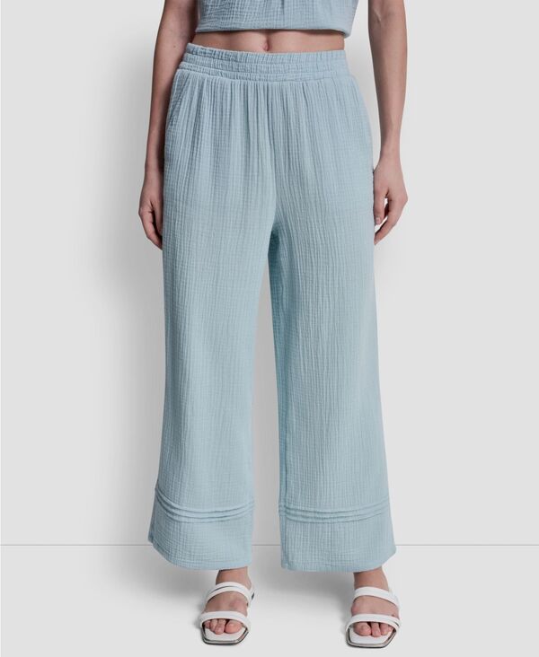 ダナキャランニューヨーク レディース ボトムス カジュアルパンツ ストレート プチ DKNY Jeans Petite Gauze Straight Leg Pull-On Pants Mineral