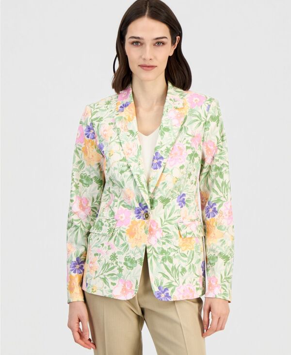 タハリエーエスエル レディース アウター ジャケット・ブルゾン プチ Tahari ASL Petite Peak Lapel Collar Jacket Nude/Moss 17,381円