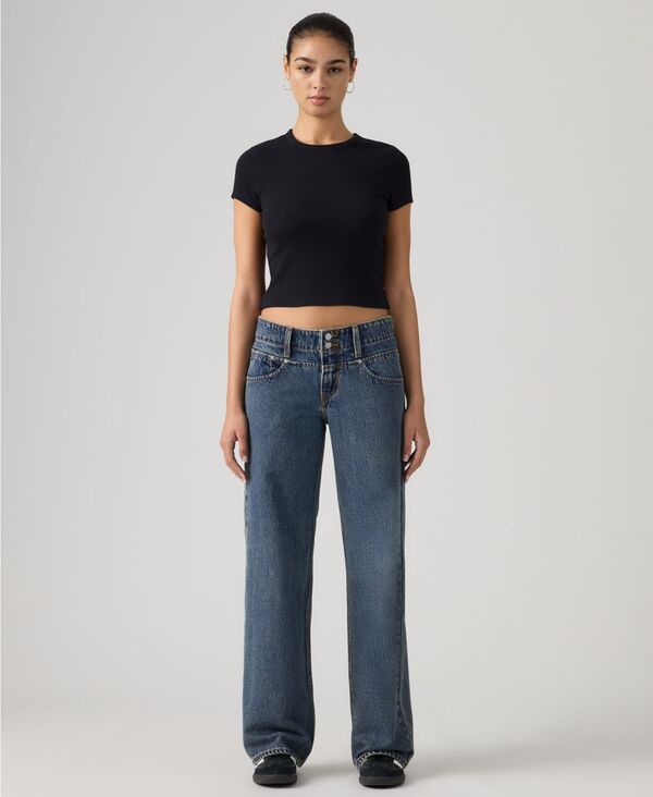 リーバイス レディース ボトムス デニムパンツ Levi's Women'super-Low Double-Button Relaxed-Fit Denim Jean You Need Me デニム