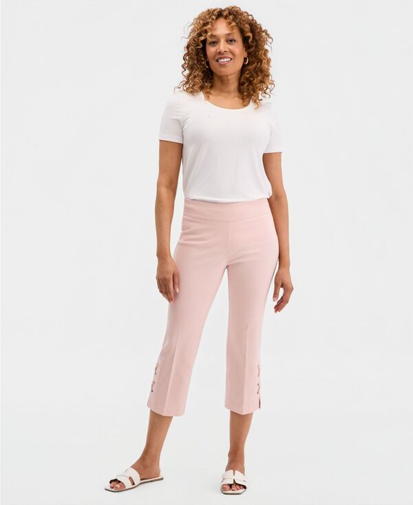 ジェイエムコレクション レディース ボトムス カジュアルパンツ キャップ レース JM Collection Women'side Lace-Upull-On Capri Pants Created for Macy's Pale Blush ブラッシュ｜ReVida 店