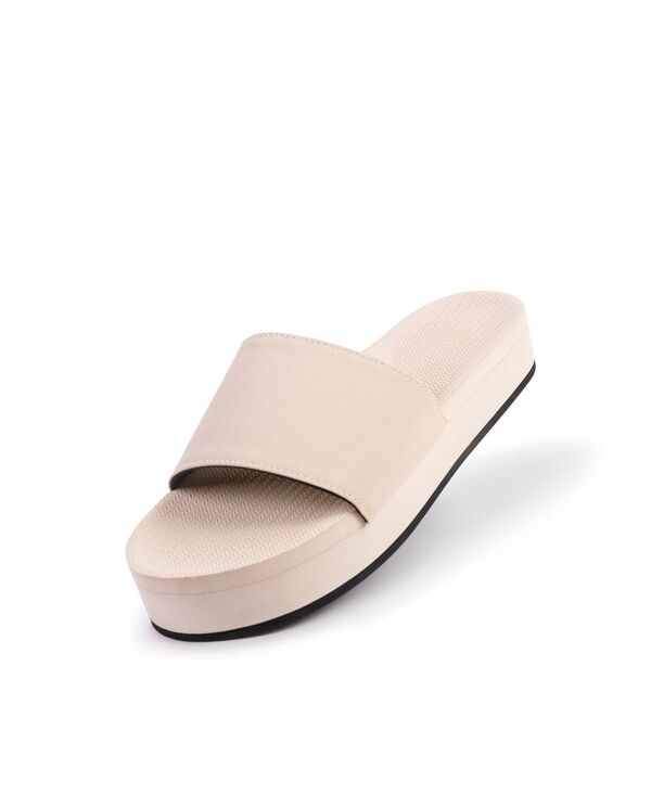 インドソール レディース シューズ サンダル プラットフォーム Indosole Women'slide Platform Sea salt｜ReVida 店