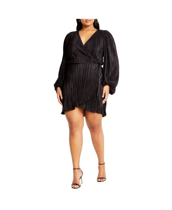 シティーシック レディース トップス ワンピース プラスサイズ CITY CHIC Plusize Kira Dress Black ブラック