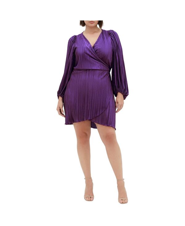 シティーシック レディース トップス ワンピース プラスサイズ CITY CHIC Plusize Kira Dress Royal purple パープル