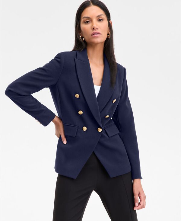 アイ.エヌ.シー インターナショナル コンセプト レディース アウター ジャケット・ブルゾン ブレザー I.N.C. International Concepts Women's Double-Breasted Blazer Exclusively at Macy's Indigo Night インディゴ