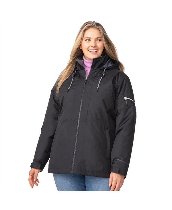 フリー カントリー レディース アウター ジャケット・ブルゾン プラスサイズ Free Country Plusize Back of Bell 3-in-1 Systems Jacket Black ブラック｜ReVida 店