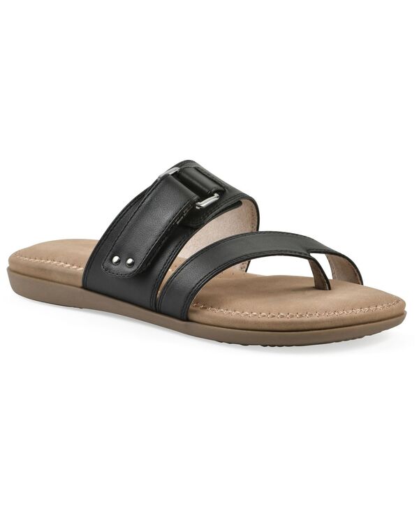 クリフバイホワイトマウンテン レディース シューズ サンダル Cliffs by White Mountain Women's Fancify Slip-On Sandals Black Burnished Smooth ブラック|ReVida 店